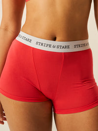 Women's Boxer - Hibiscus Stripe & Stare