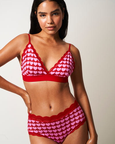 High Rise Knicker - Heart & Soul Stripe & Stare