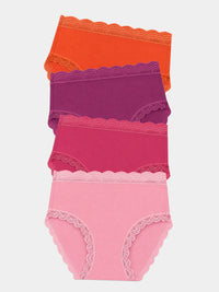 High Rise Knicker Four Pack - Autumn Sunset