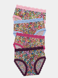 High Rise Knicker Four Pack - Pansy Pop