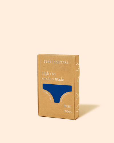 High Rise Knicker - French Navy Stripe & Stare