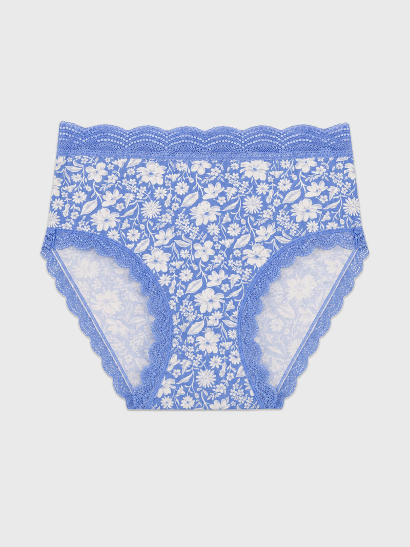 High Rise Knicker - Cornflower Petals