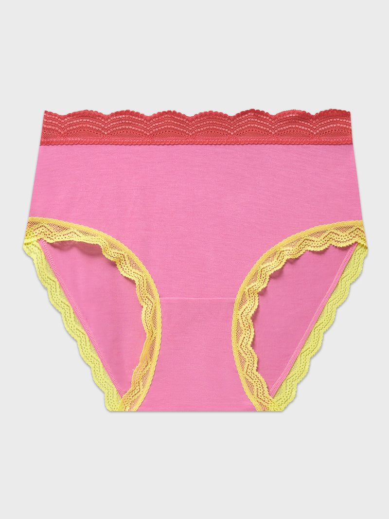 High Rise Knicker - Pink Lemonade