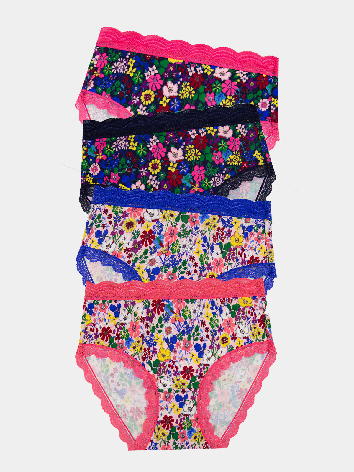 High Rise Knicker Four Pack - Boden x S&S Floral