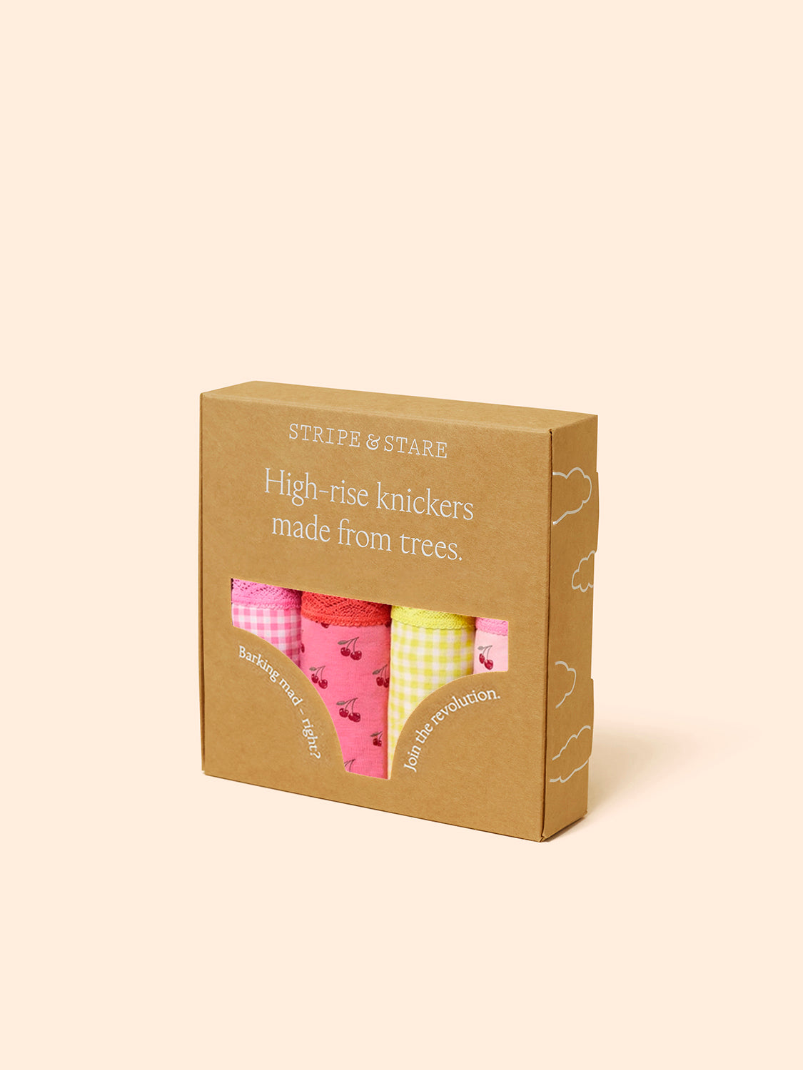 High Rise Knicker Four Pack - Cherry Baby