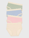 High Rise Knicker Four Pack - Eucalyptus Pastels