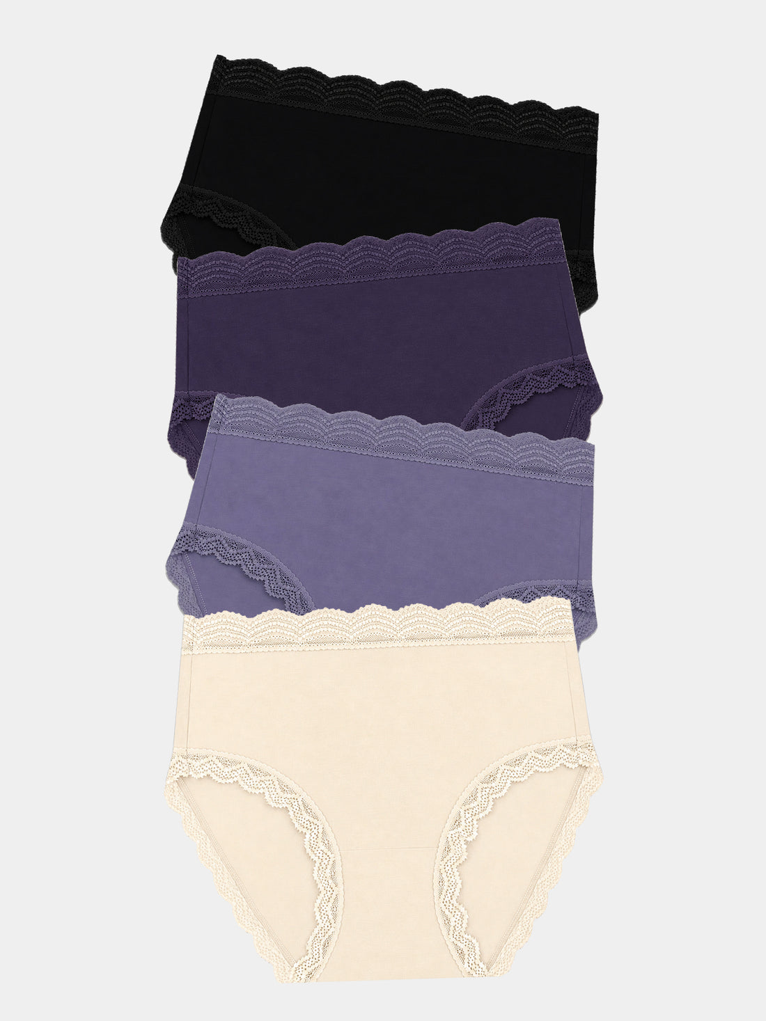 High Rise Knicker Four Pack - Night Fog