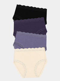 High Rise Knicker Four Pack - Night Fog