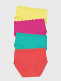 High Rise Knicker Four Pack - Paradise Brights