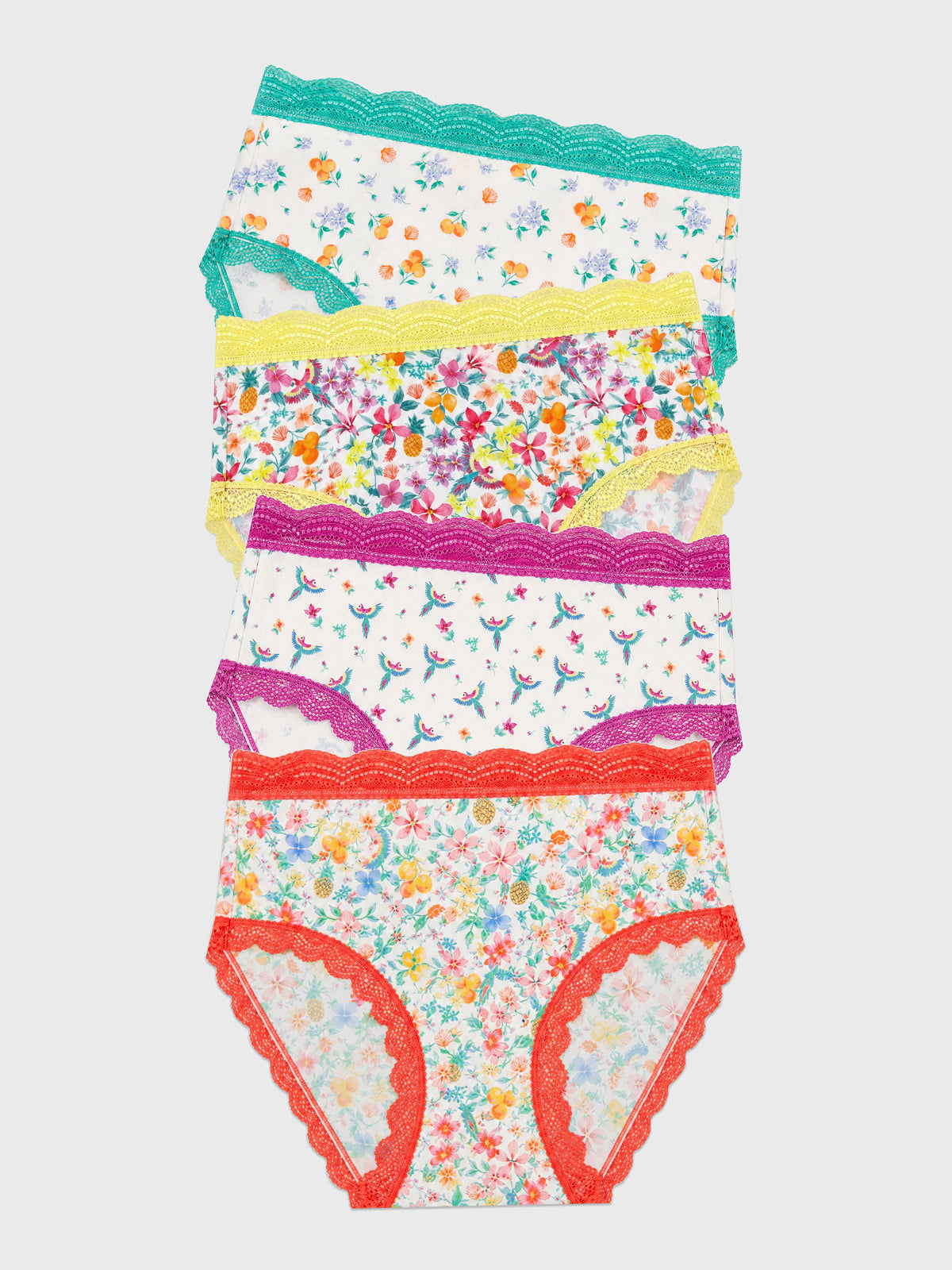 High Rise Knicker Four Pack - Paradise Found
