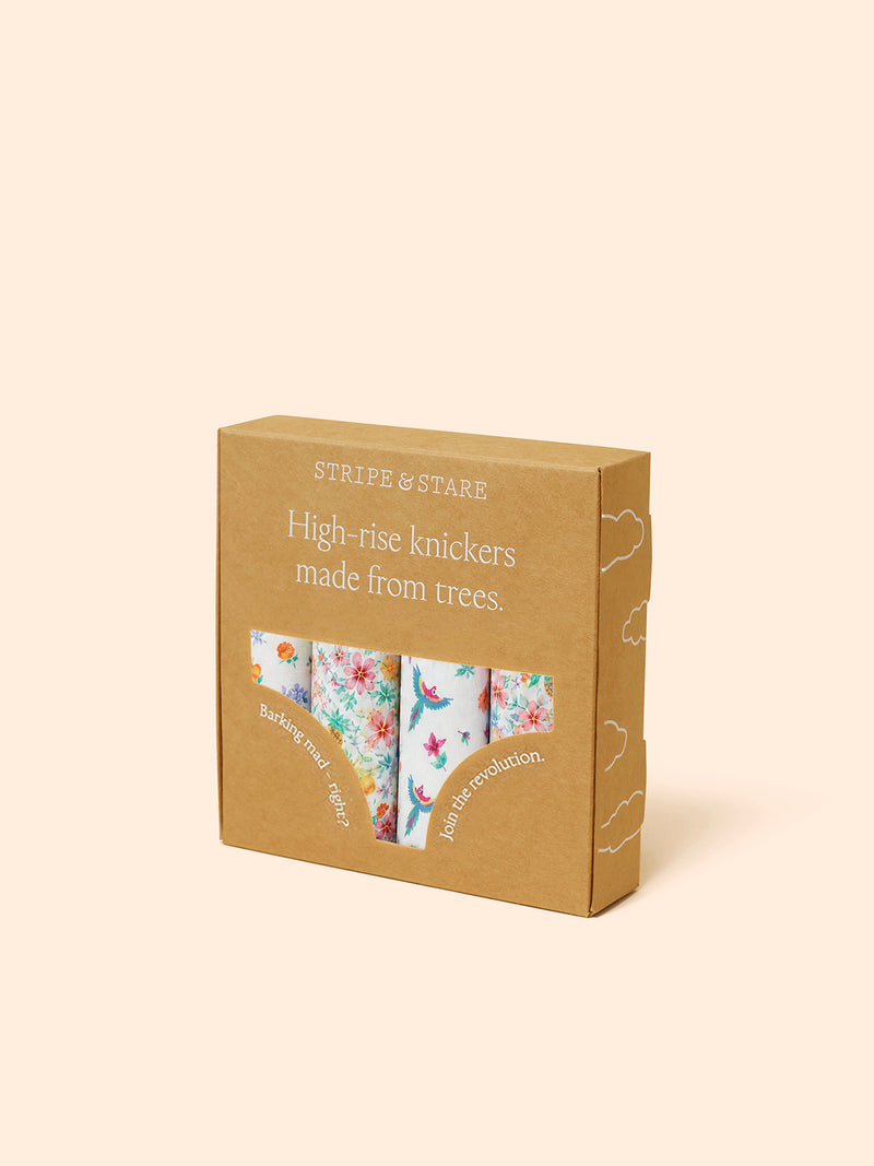 High Rise Knicker Four Pack - Paradise Found