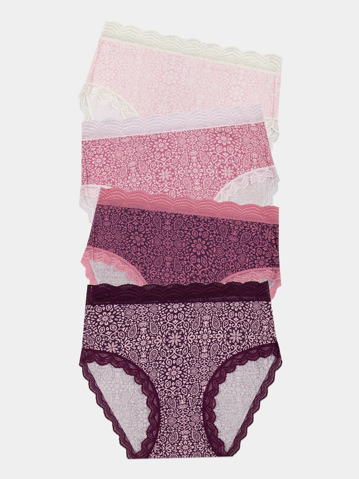 High Rise Knicker Four Pack - Arts Floral