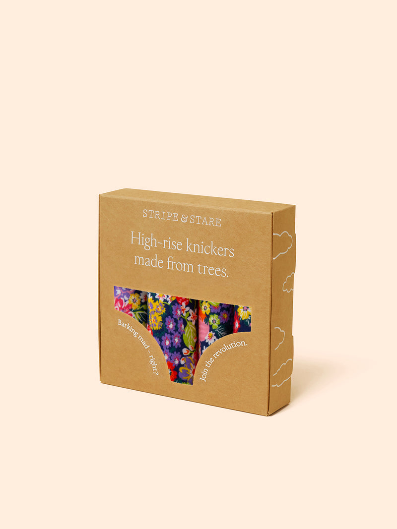 High Rise Knicker Four Pack - Botanical Bloom