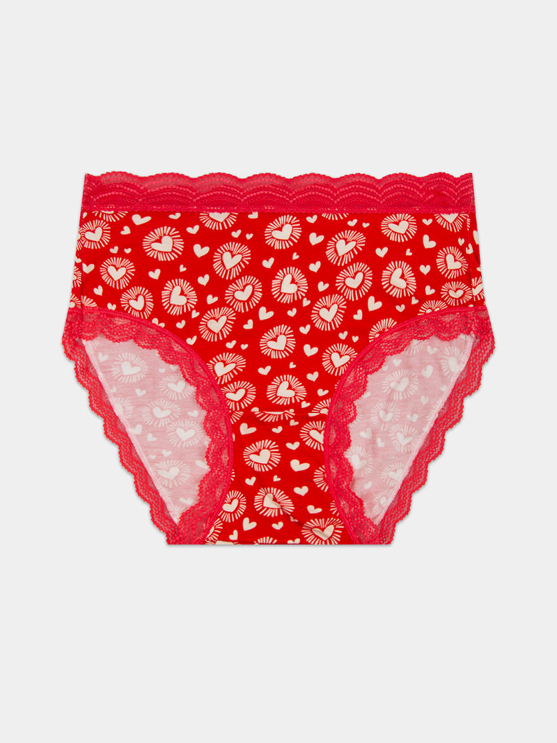 High Rise Knicker - Hearts on Fire