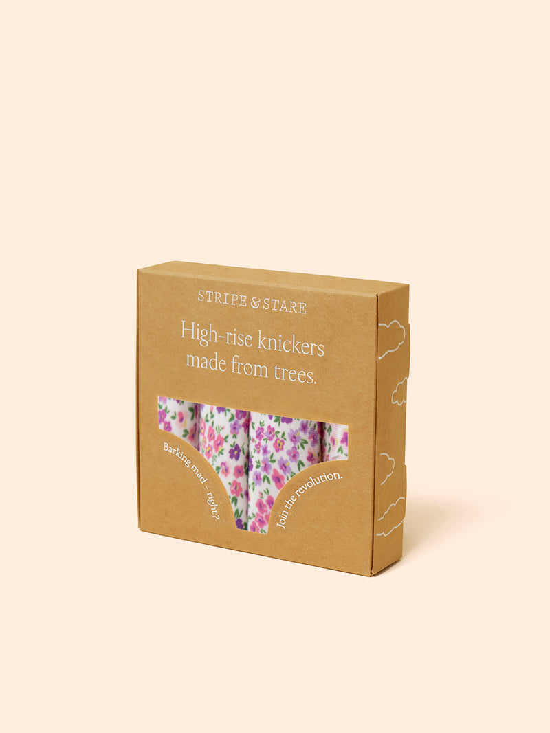High Rise Knicker Four Pack - Lavender Haze