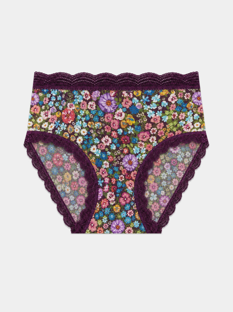 High Rise Knicker - Pansy Pop