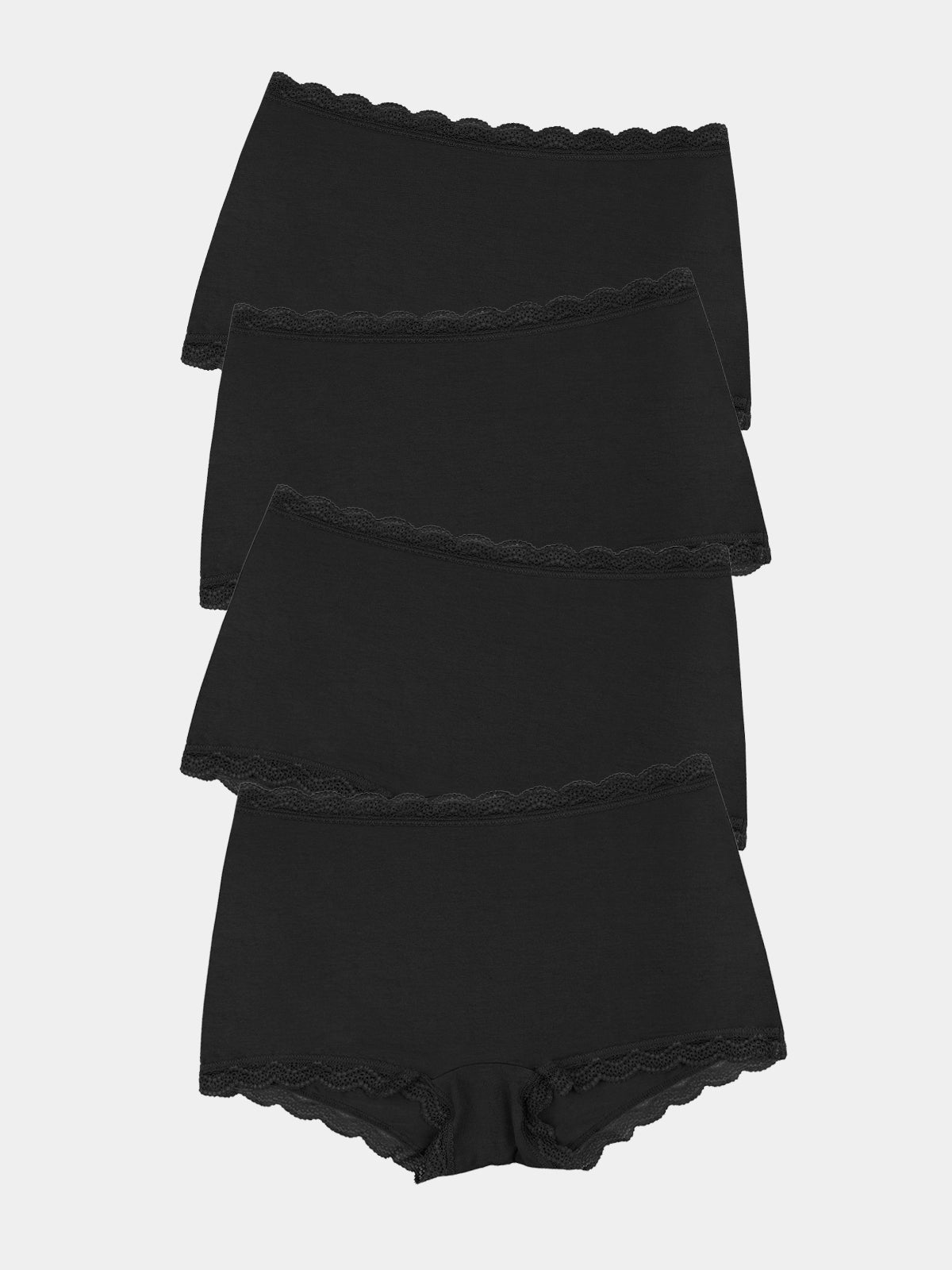 Hipster Knicker Four Pack - Black