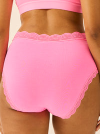 High Rise Knicker - Hot Pink