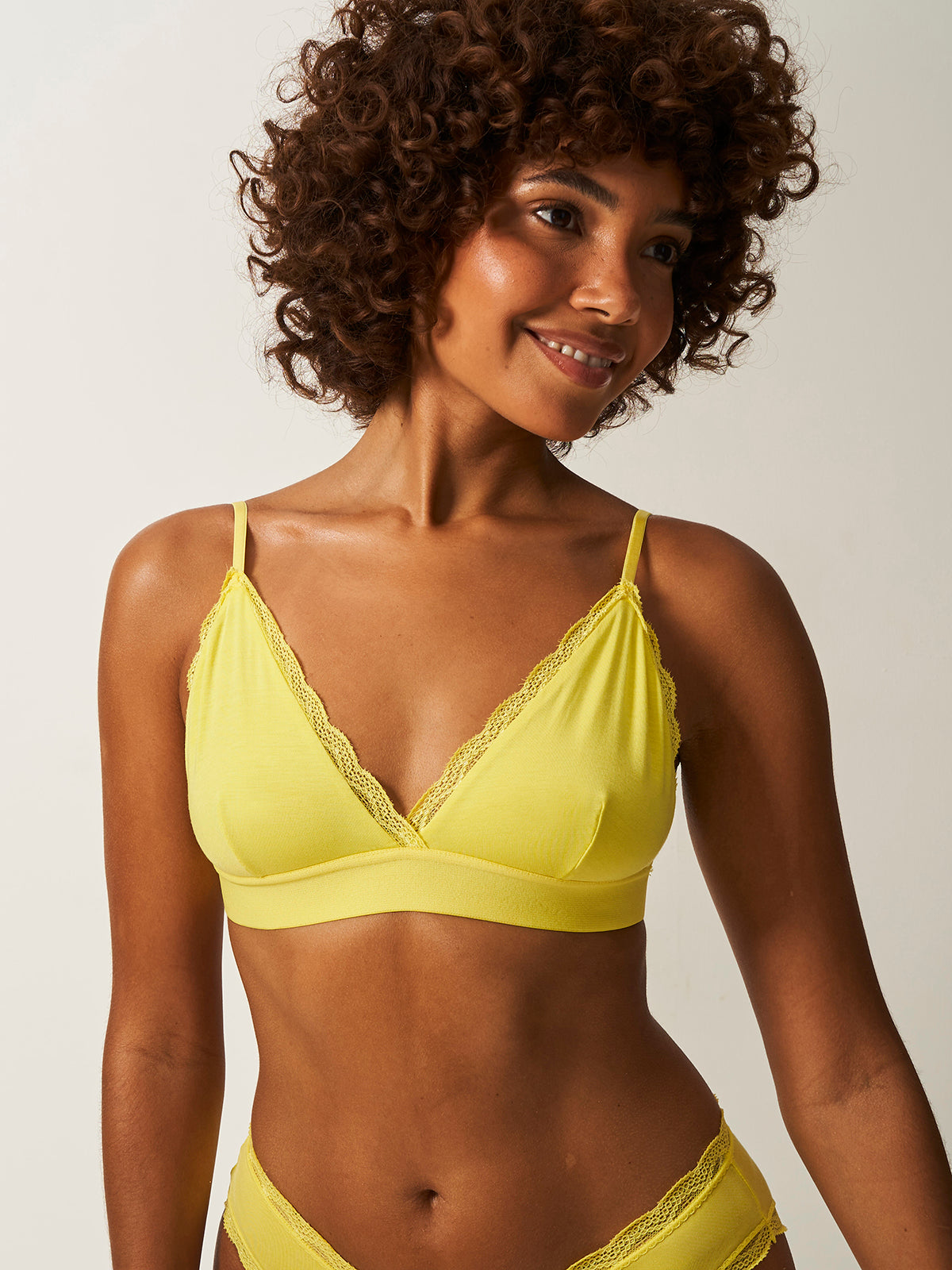 Lace Bralette - Illuminating Yellow Charming Garment Enterprises Co
