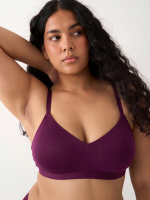 Smooth Sculpt Padded Bra - Black Cherry