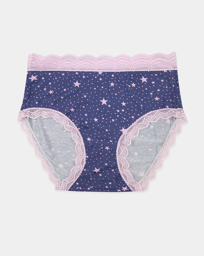 High Rise Knicker - Indigo and Pirouette Stars Stripe & Stare