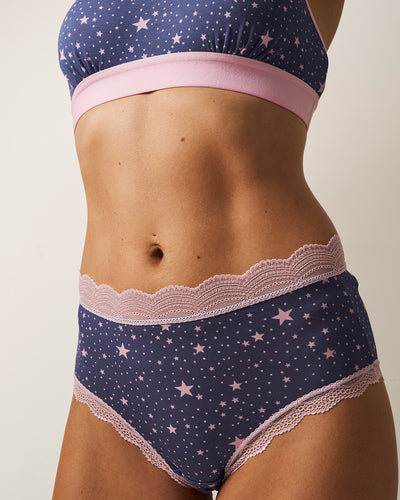 High Rise Knicker - Indigo and Pirouette Stars Stripe & Stare