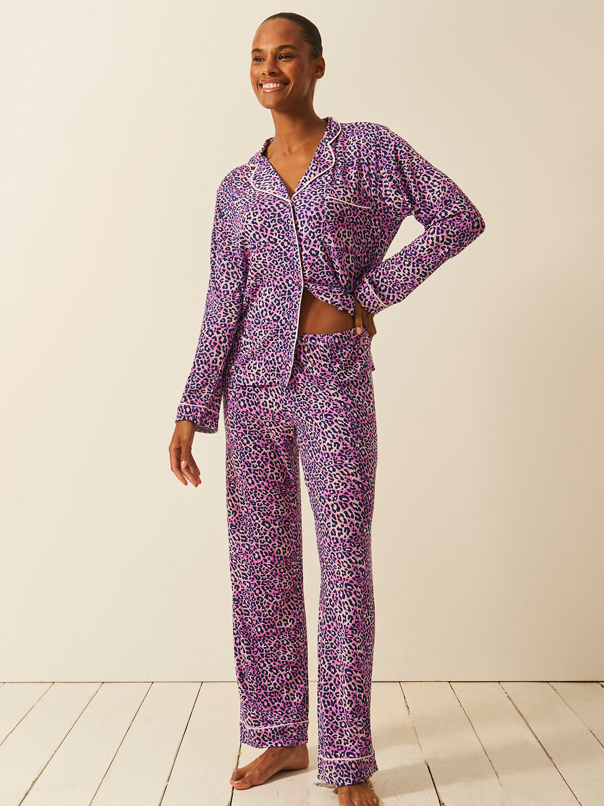 Long Pyjama Set - Iridescent Leopard