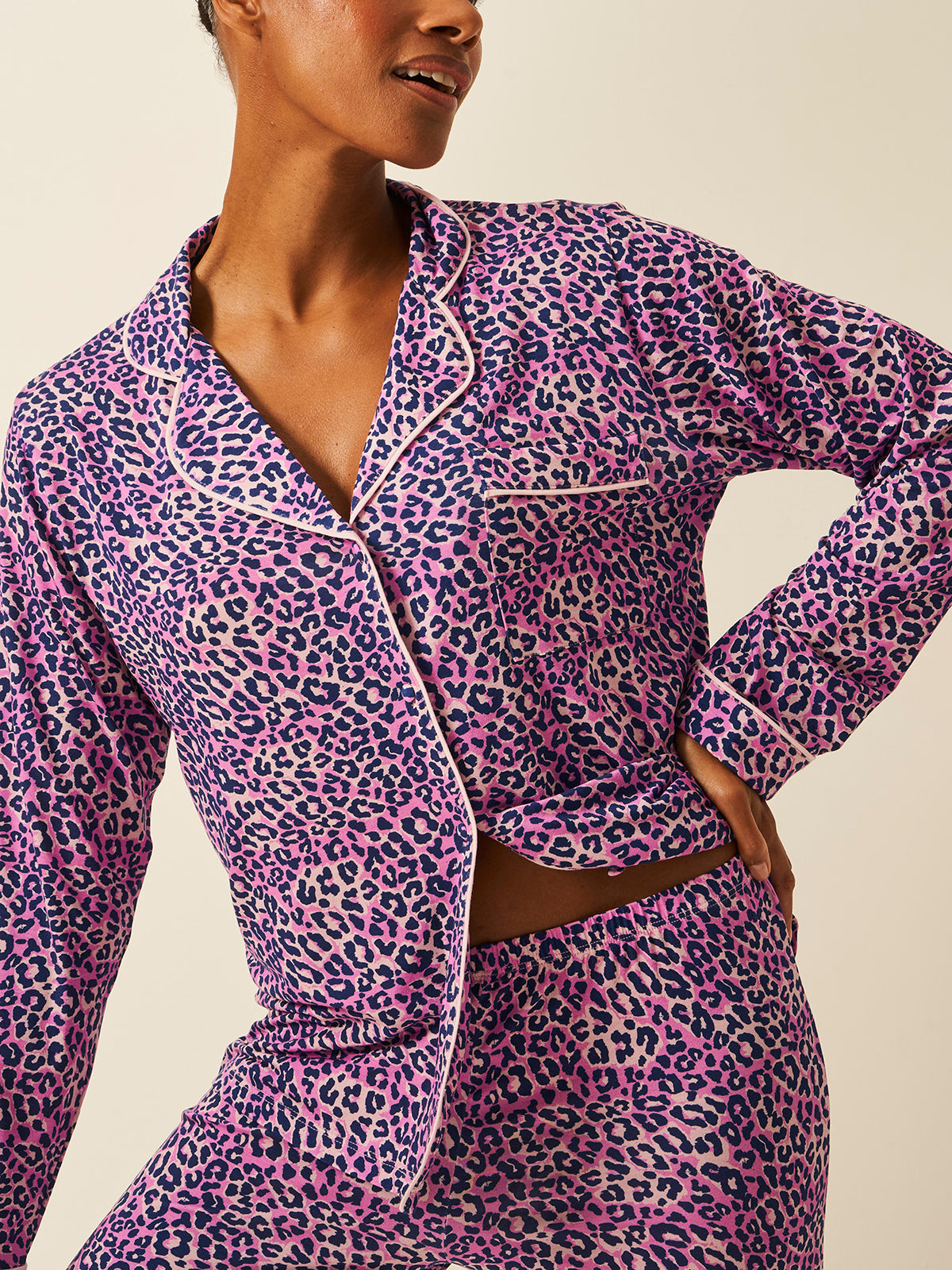 Long Pyjama Set - Iridescent Leopard