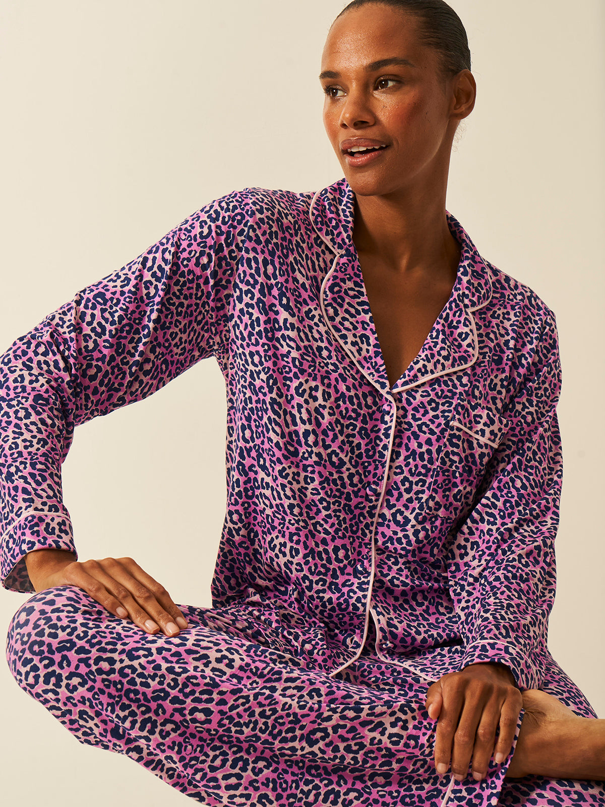 Long Pyjama Set - Iridescent Leopard