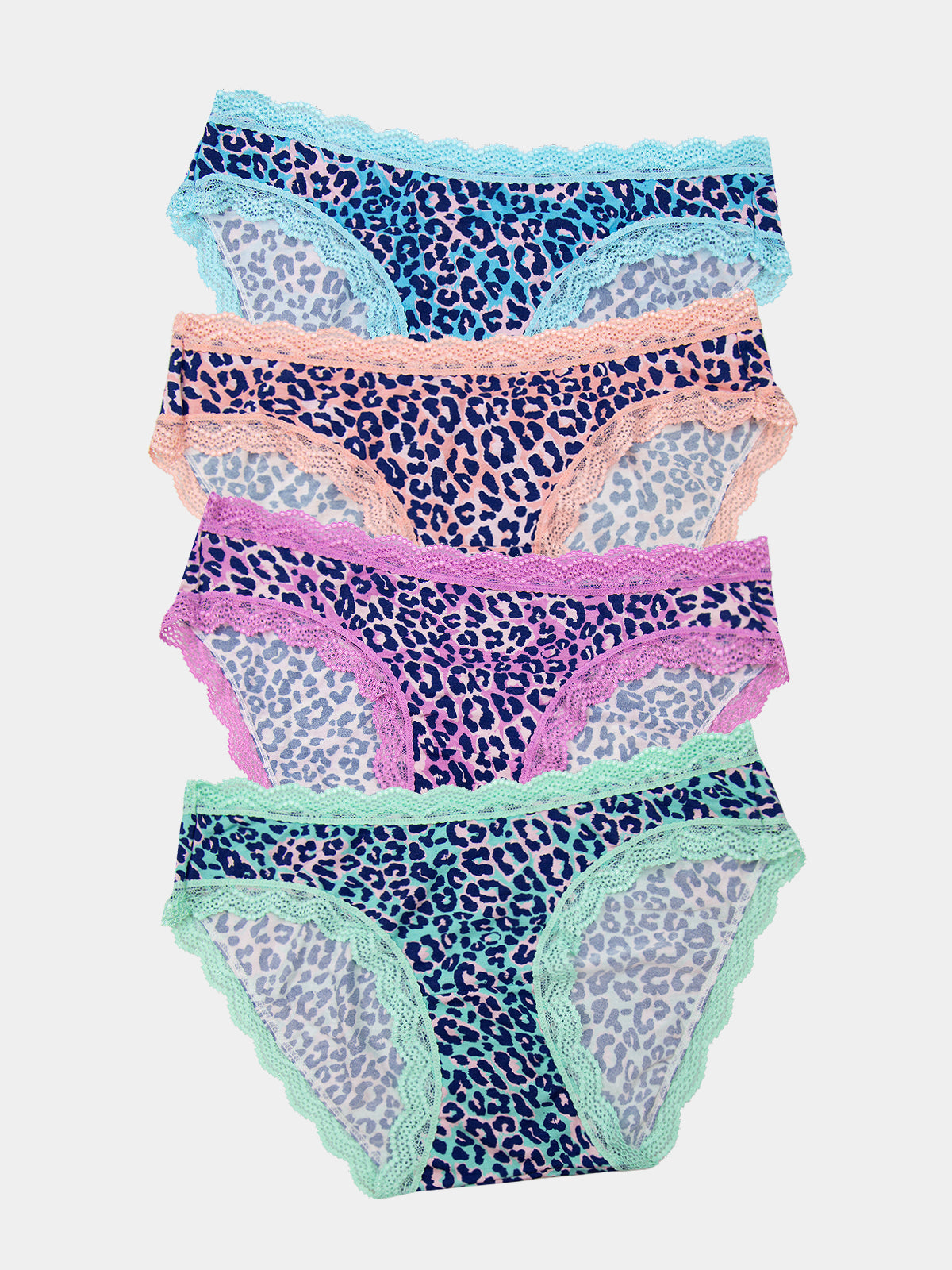 The Original Knicker Four Pack - Iridescent Leopards Charming Garment Enterprises Co