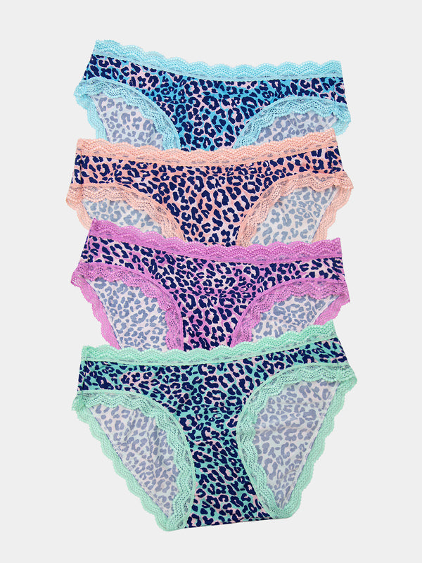 The Original Knicker Four Pack - Iridescent Leopards