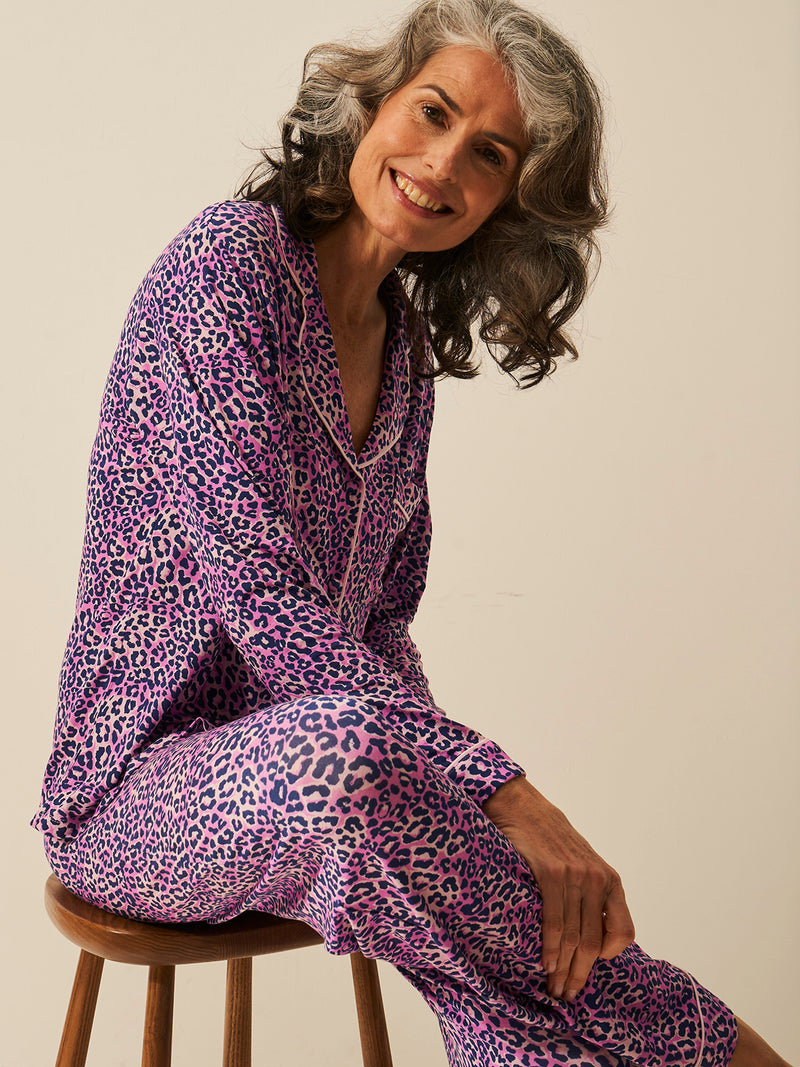 Long Pyjama Set - Iridescent Leopard