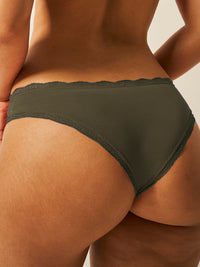 Brazilian Knicker - Modern Khaki Stripe & Stare