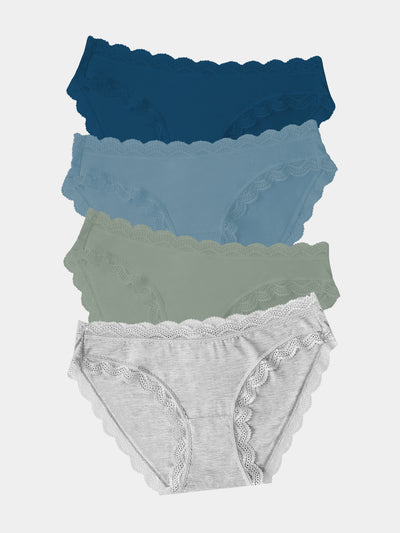 The Original Knicker Four Pack - Khaki Stripe & Stare