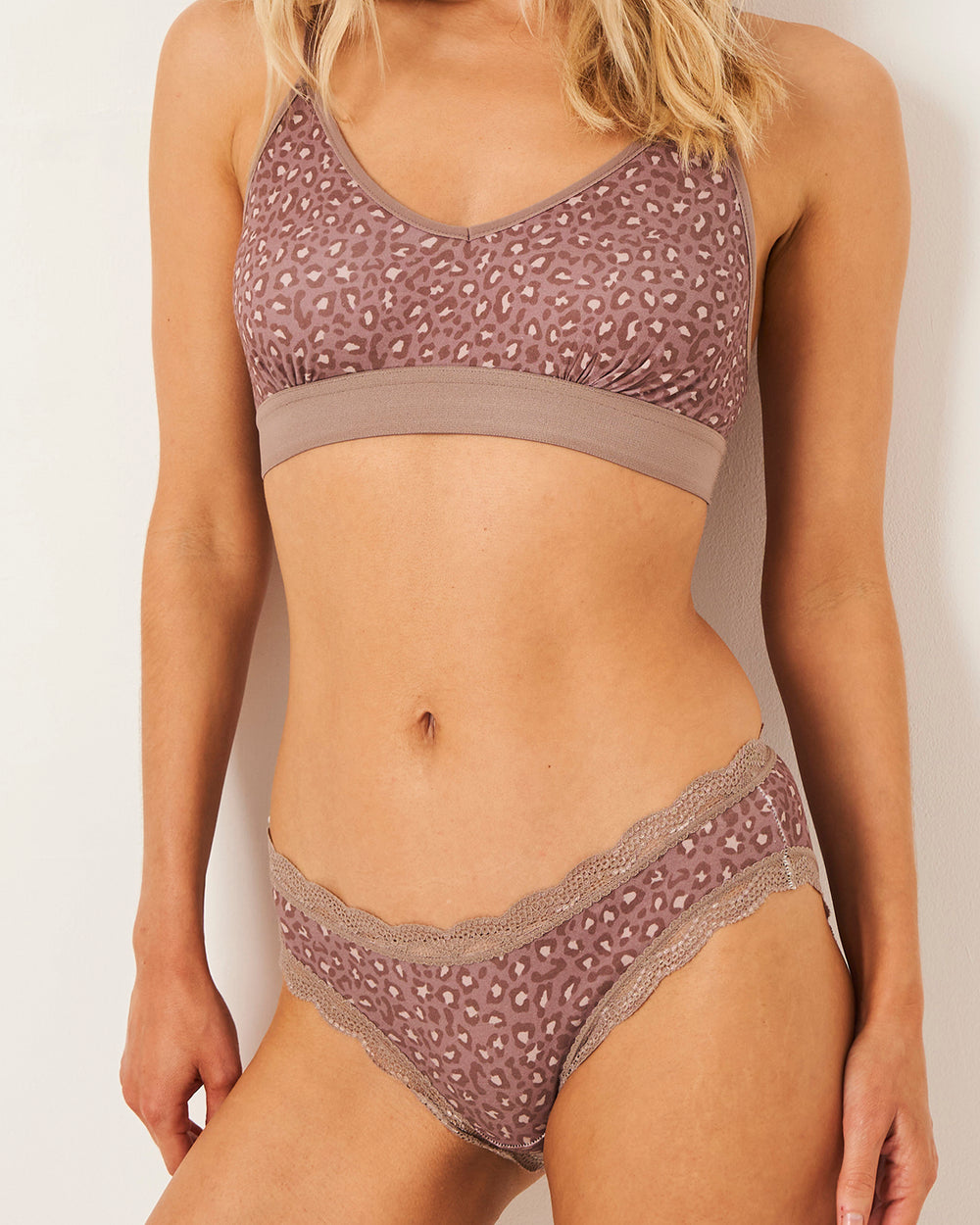 The Original Knicker Four Pack - Neutral Leopard Stripe & Stare