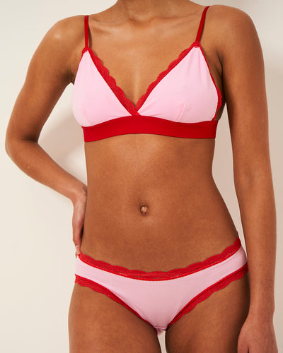 The Original Knicker - Pink and Red Contrast Stripe & Stare
