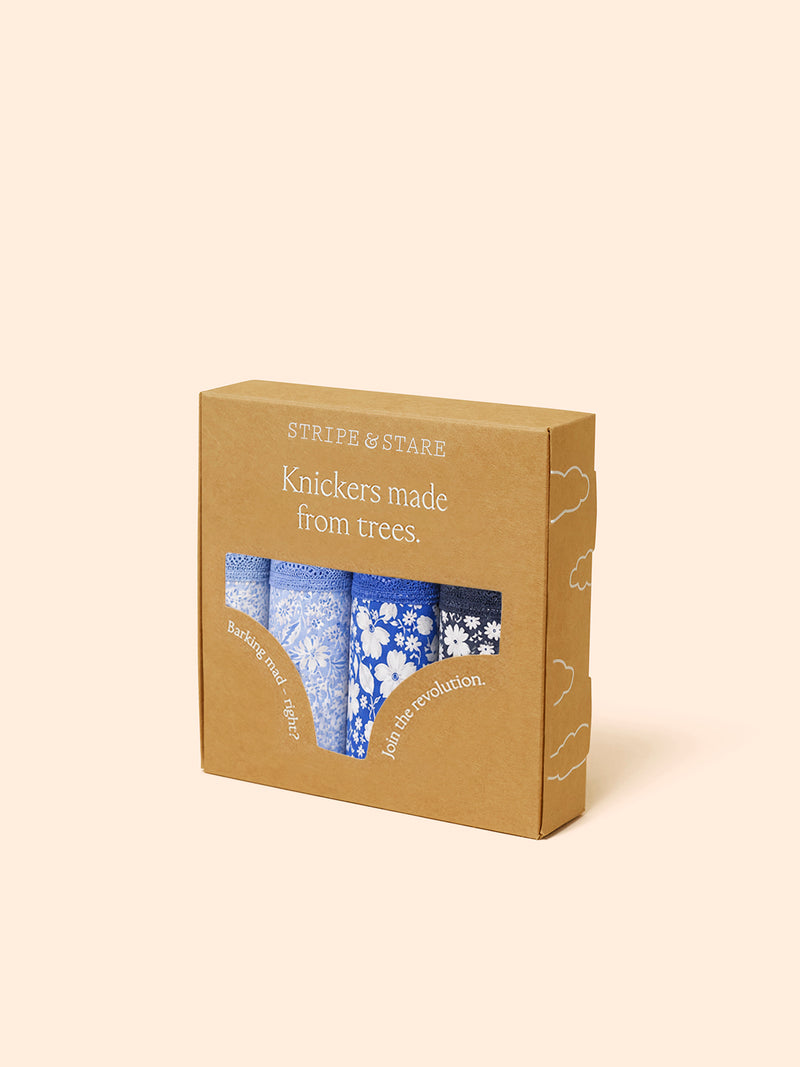 The Original Knicker Four Pack - Cornflower Petals