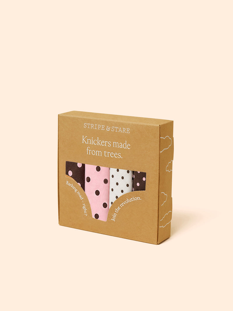 The Original Knicker Four Pack - Neapolitan Polkadot