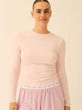 Long Sleeve Under Layer Top - Pale Pink
