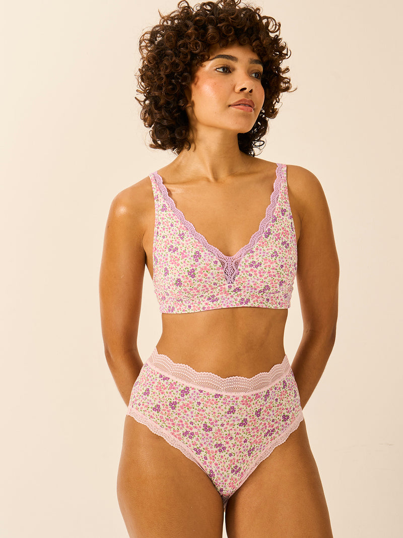 High Rise Knicker Four Pack - Lavender Haze