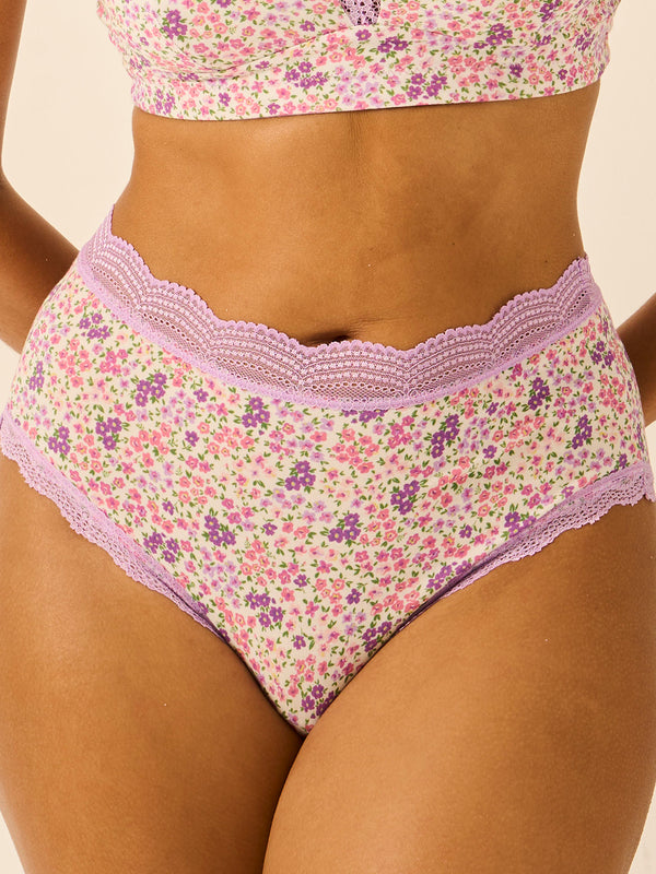 High Rise Knicker Four Pack - Lavender Haze