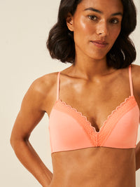ZigZag Lace Demi Bra - Peach Pop Hop Lun Limited
