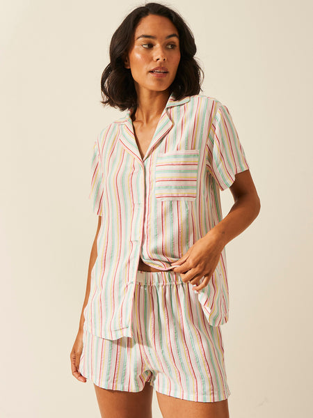 【BAON】[unisex] Telsha Stripe Seersucker Over S/S SH 432385.jpg