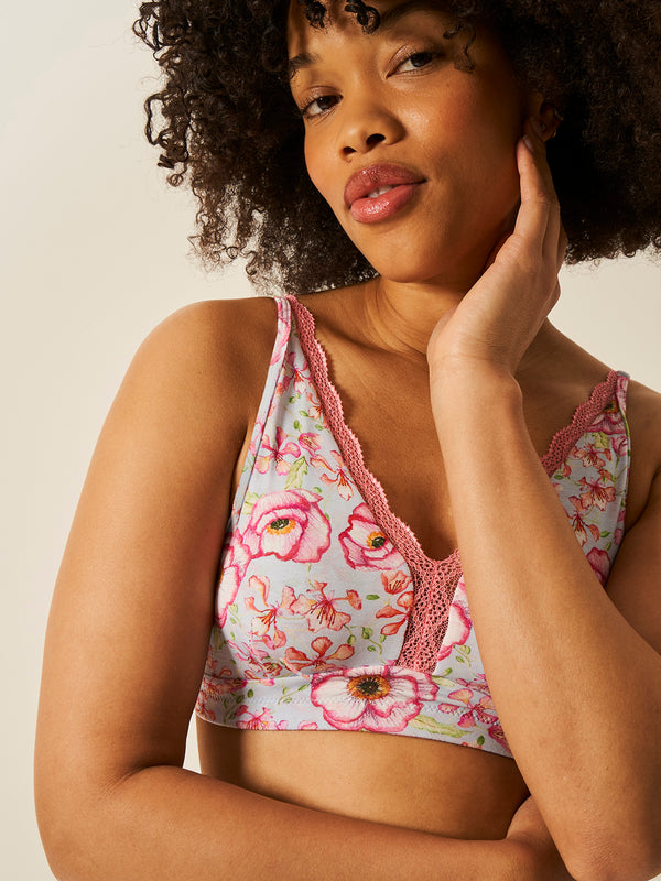 Lace Plunge Bra - Pastel Poppy Charming Garment Enterprises Co