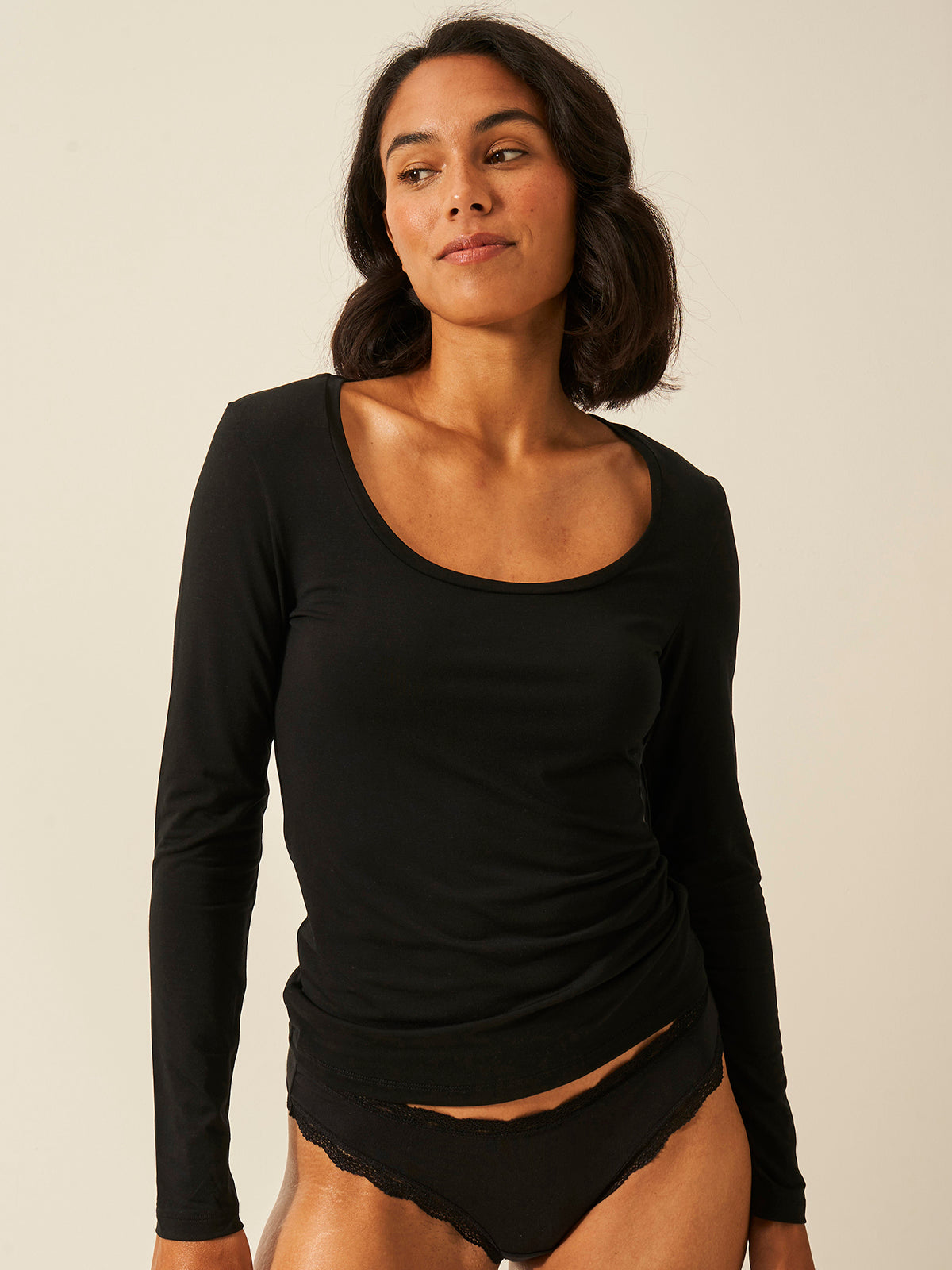 Scoop Long Sleeve Under Layer Top