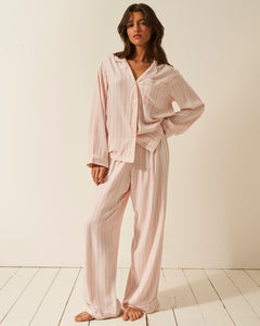 Soft Brushed Woven Pyjama Bottoms - Barneby Gates Pink