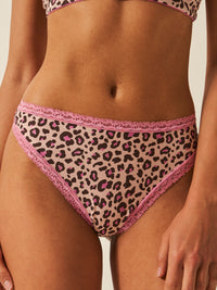High Waisted Thong - Liquorice Leopard Charming Garment Enterprises Co