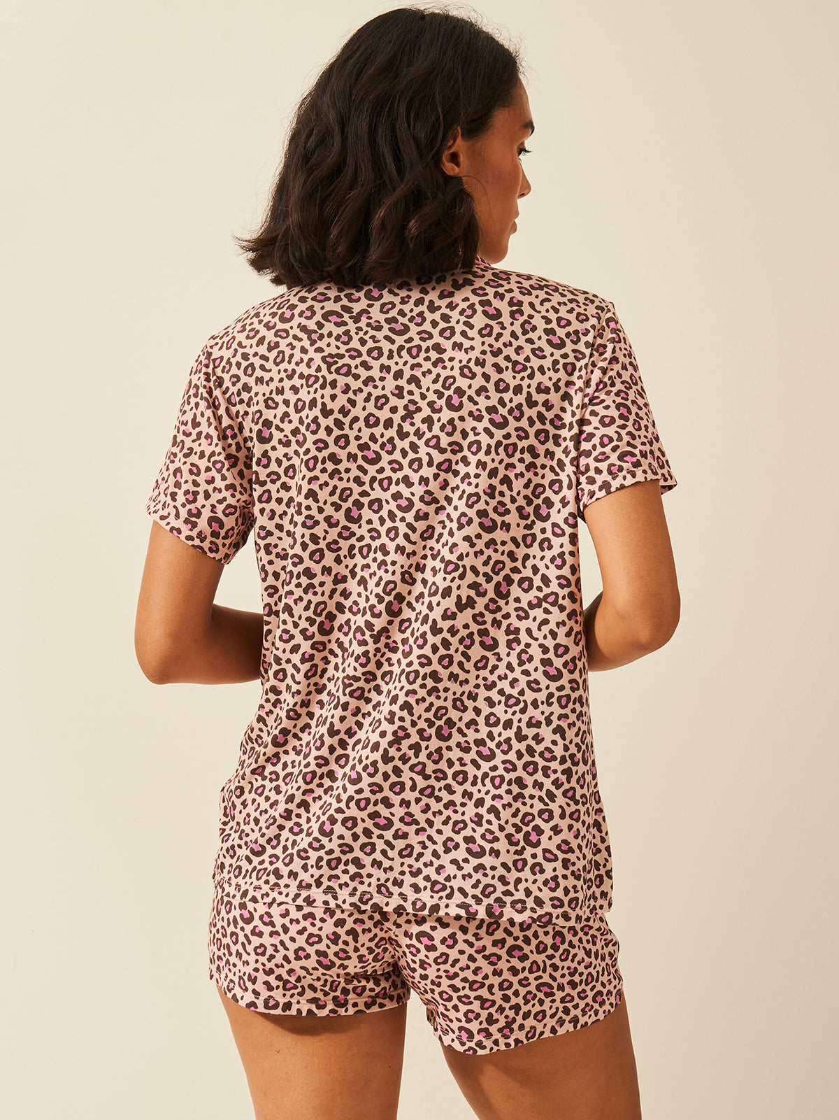 Short Pyjama Set - Liquorice Leopard Charming Garment Enterprises Co