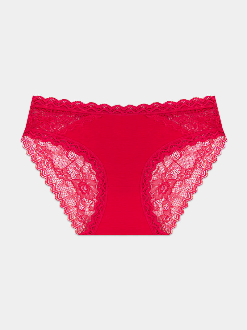 Eco Lace Original Knicker - Lipstick Red Hop Lun Limited