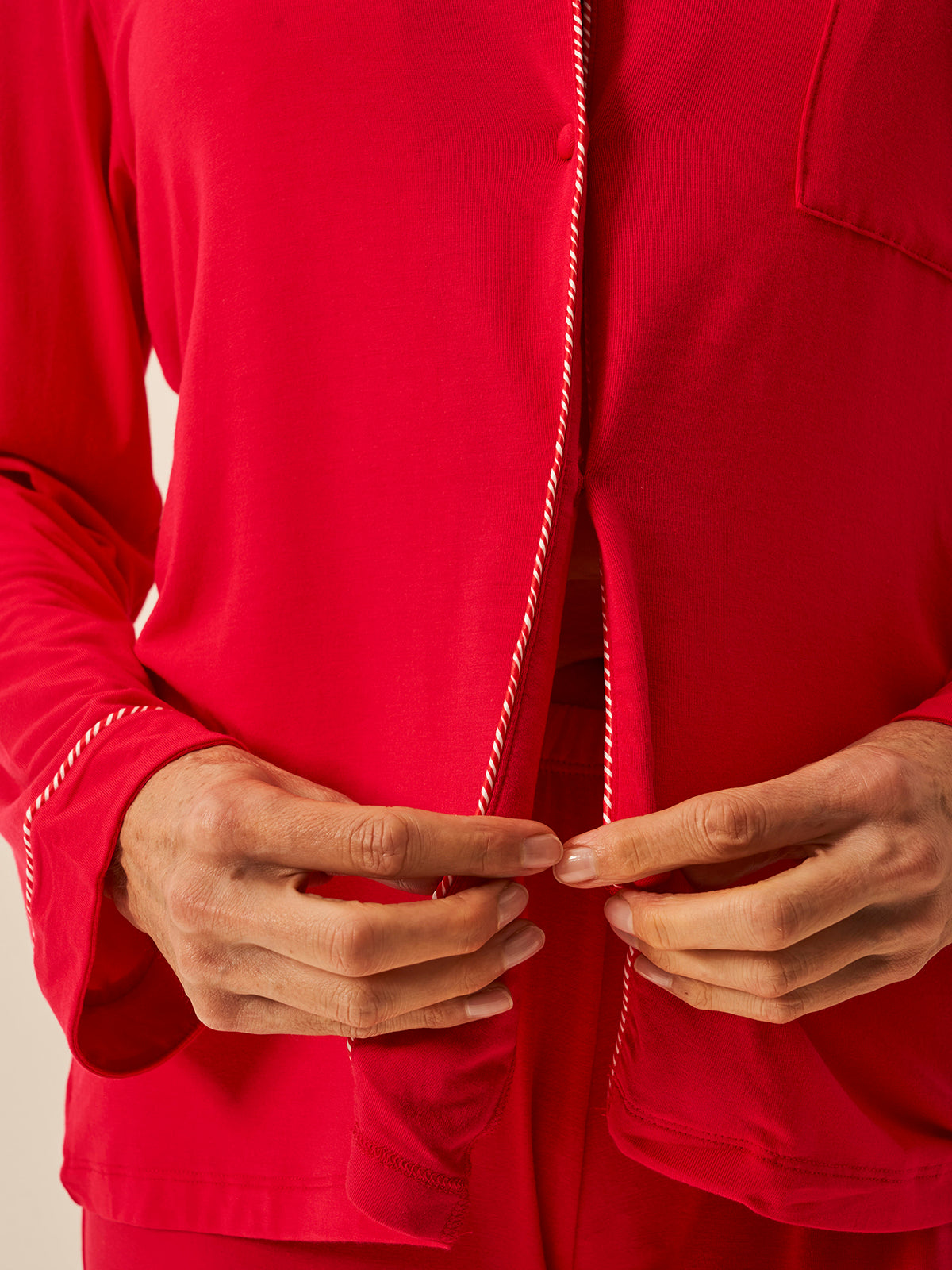 Long Pyjama Set - Lipstick Red